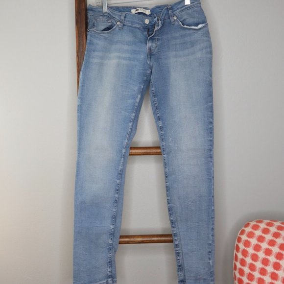 LEVIS  STRAUSS 524 SKINNY Size 9  Faded 29 Waist 32 Length women Jeans  Stretch - Picture 16 of 16